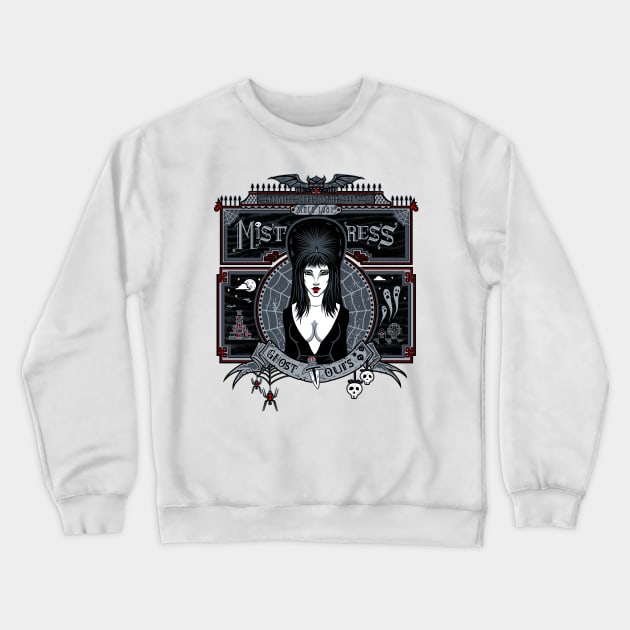 Mistress Ghost Tours Crewneck Sweatshirt by Onebluebird